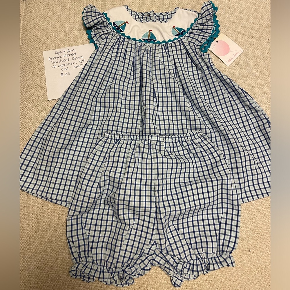 Embroidered Dress with Bloomers NWT